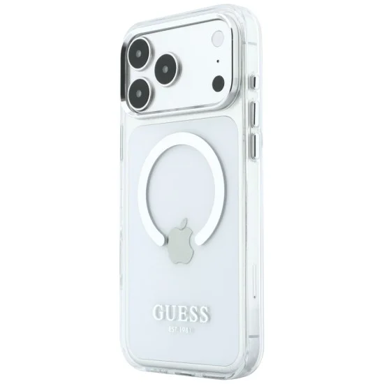 Калъф за iPhone 17 Pro Max - Metal Outline MagSafe (GUHMP18XHTRMS) - Guess - Сребрист