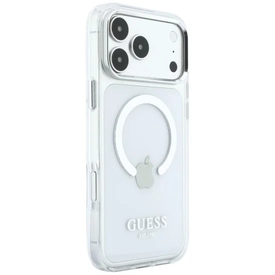 Калъф за iPhone 17 Pro Max - Metal Outline MagSafe (GUHMP18XHTRMS) - Guess - Сребрист