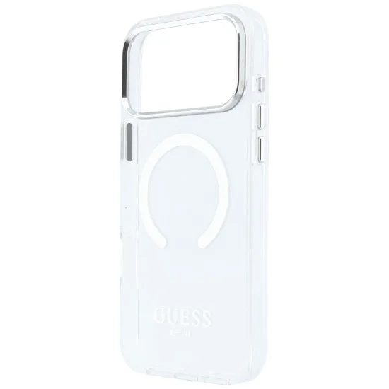 Калъф за iPhone 17 Pro Max - Metal Outline MagSafe (GUHMP18XHTRMS) - Guess - Сребрист