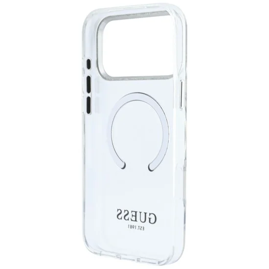 Калъф за iPhone 17 Pro Max - Metal Outline MagSafe (GUHMP18XHTRMS) - Guess - Сребрист