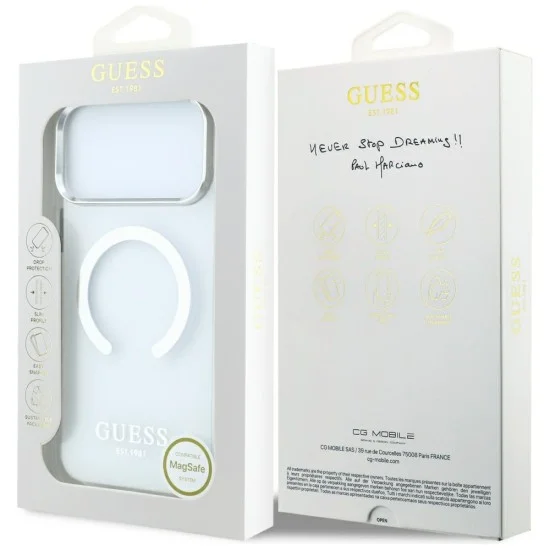 Калъф за iPhone 17 Pro Max - Metal Outline MagSafe (GUHMP18XHTRMS) - Guess - Сребрист