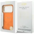 Калъф за iPhone 17 Pro Max - Saffiano Peony & Ring MagSafe (GUHMP18XPSAMSECO) - Guess - Оранжев