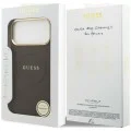 Калъф за iPhone 17 Pro Max - Saffiano Peony & Ring MagSafe (GUHMP18XPSAMSECW) - Guess - Кафяв