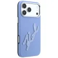 Калъф за iPhone 17 Pro Max - Smooth Leather Big Resin Signature Logo (KLHCP18X6PFCKSRB) - Karl Lagerfeld - Светло син