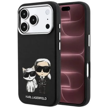 Калъф за телефон за iPhone 18 Pro Max / iPhone 17 Pro Max Smooth Leather KC Bodies Sketch MagSafe (KLHMP18X6PWKCIDK) - Karl Lagerfeld - Черен