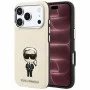 Калъф за телефон за iPhone 18 Pro Max / iPhone 17 Pro Max Smooth Leather Ikonik Sketch MagSafe (KLHMP18X6PWKIKDE) - Karl Lagerfeld - Бежов