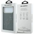 Калъф за iPhone 17 Pro Max - IML Big Signature Resin Logo Metal Frame (KLHCP18X6HCKSRK) - Karl Lagerfeld - Черен