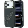 Калъф за телефон за iPhone 18 Pro Max / iPhone 17 Pro Max IML Big Signature Resin Logo Metal Frame (KLHCP18X6HCKSRK) - Karl Lagerfeld - Черен