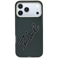 Калъф за iPhone 17 Pro Max - IML Big Signature Resin Logo Metal Frame (KLHCP18X6HCKSRK) - Karl Lagerfeld - Черен