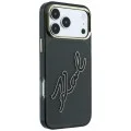 Калъф за iPhone 17 Pro Max - IML Big Signature Resin Logo Metal Frame (KLHCP18X6HCKSRK) - Karl Lagerfeld - Черен