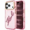 Калъф за iPhone 17 Pro Max - IML Big Signature Resin Logo Metal Frame (KLHCP18X6HCKSRP) - Karl Lagerfeld - Розов