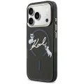 Калъф за iPhone 17 Pro Max - IML Choupette and Karl Script Logo MagSafe (KLHMP18X5HKSCAK) - Karl Lagerfeld - Черен