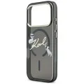 Калъф за iPhone 17 Pro Max - IML Choupette and Karl Script Logo MagSafe (KLHMP18X5HKSCAK) - Karl Lagerfeld - Черен
