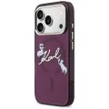Калъф за iPhone 17 Pro Max - IML Choupette and Karl Script Logo MagSafe (KLHMP18X5HKSCAR) - Karl Lagerfeld - Бордо