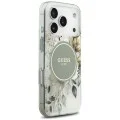 Калъф за iPhone 17 Pro Max - IML Flower & Tonal Circle MagSafe (GUHMP18XHFWBDCEN) - Guess - Зелен