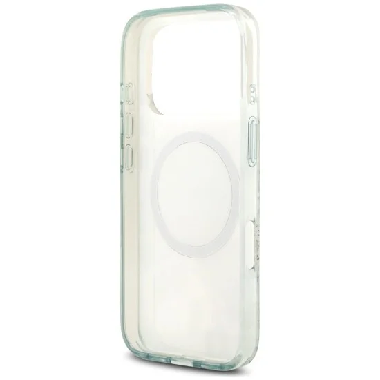 Калъф за iPhone 17 Pro Max - IML Flower & Tonal Circle MagSafe (GUHMP18XHFWBDCEN) - Guess - Зелен