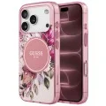 Калъф за iPhone 17 Pro Max - IML Flower & Tonal Circle MagSafe (GUHMP18XHFWBDCEP) - Guess - Розов
