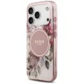 Калъф за iPhone 17 Pro Max - IML Flower & Tonal Circle MagSafe (GUHMP18XHFWBDCEP) - Guess - Розов
