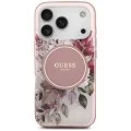 Калъф за iPhone 17 Pro Max - IML Flower & Tonal Circle MagSafe (GUHMP18XHFWBDCEP) - Guess - Розов