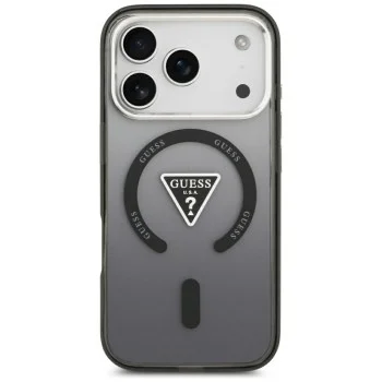 Калъф за iPhone 17 Pro Max - IML Gradient Triangle MagSafe (GUHMP18XHGTMLCGK) - Guess - Черен