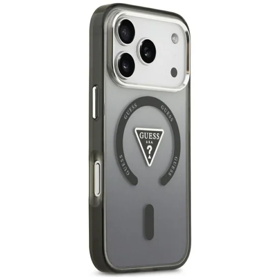 Калъф за iPhone 17 Pro Max - IML Gradient Triangle MagSafe (GUHMP18XHGTMLCGK) - Guess - Черен
