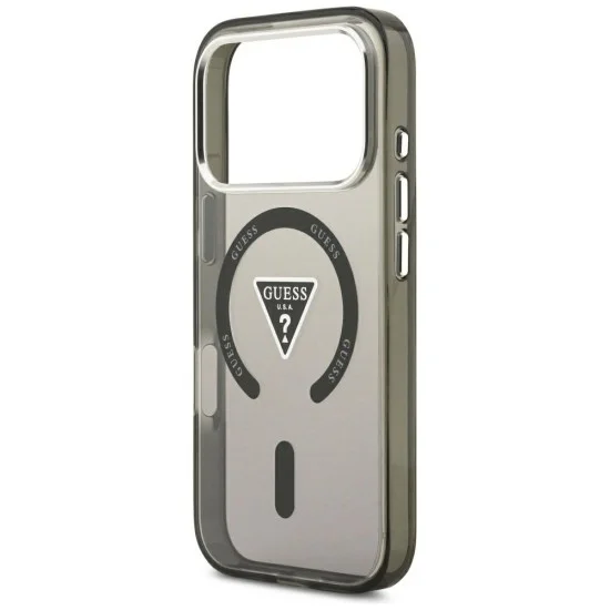 Калъф за iPhone 17 Pro Max - IML Gradient Triangle MagSafe (GUHMP18XHGTMLCGK) - Guess - Черен