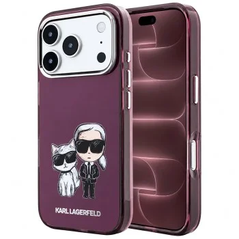 Калъф за iPhone 17 Pro Max - IML KC Bodies Sketch Print MagSafe (KLHMP18X6HKCIDR) - Karl Lagerfeld - Бордо