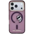 Калъф за iPhone 17 Pro Max - IML Peekaboo Print Metal Frame MagSafe (KLHMP18X6HCPSCR) - Karl Lagerfeld - Бордо