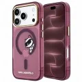 Калъф за iPhone 17 Pro Max - IML Peekaboo Print Metal Frame MagSafe (KLHMP18X6HCPSCR) - Karl Lagerfeld - Бордо