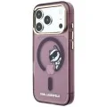 Калъф за iPhone 17 Pro Max - IML Peekaboo Print Metal Frame MagSafe (KLHMP18X6HCPSCR) - Karl Lagerfeld - Бордо