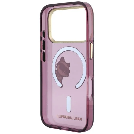 Калъф за iPhone 17 Pro Max - IML Peekaboo Print Metal Frame MagSafe (KLHMP18X6HCPSCR) - Karl Lagerfeld - Бордо