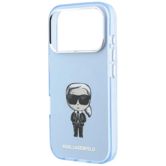 Калъф за iPhone 17 Pro Max - IML Ikonik Sketch Print MagSafe (KLHMP18X6HKIKDB) - Karl Lagerfeld - Светло син