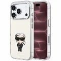 Калъф за iPhone 17 Pro Max - IML Ikonik Sketch Print MagSafe (KLHMP18X6HKIKDE) - Karl Lagerfeld - Бежов