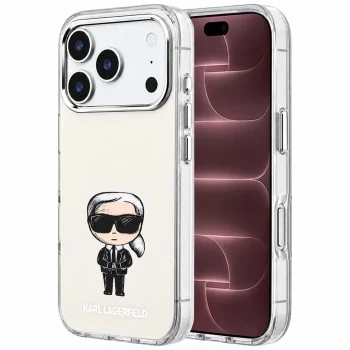 Калъф за телефон за iPhone 18 Pro Max / iPhone 17 Pro Max IML Ikonik Sketch Print MagSafe (KLHMP18X6HKIKDE) - Karl Lagerfeld - Бежов