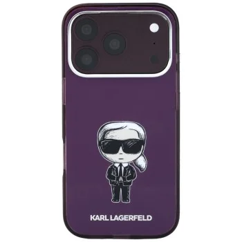 Калъф за iPhone 17 Pro Max - IML Ikonik Sketch Print MagSafe (KLHMP18X6HKIKDR) - Karl Lagerfeld - Бордо