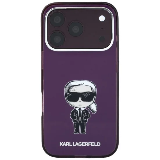 Калъф за iPhone 17 Pro Max - IML Ikonik Sketch Print MagSafe (KLHMP18X6HKIKDR) - Karl Lagerfeld - Бордо