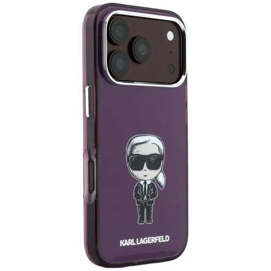 Калъф за iPhone 17 Pro Max - IML Ikonik Sketch Print MagSafe (KLHMP18X6HKIKDR) - Karl Lagerfeld - Бордо