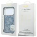 Калъф за iPhone 17 Pro - Ring Stand 360 4G Leather Classic Logo MagSafe (GUHMP18L6PS4RSCLB) - Guess - Син