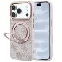 Калъф за телефон за iPhone 18 Pro / iPhone 17 Pro Ring Stand 360 4G Leather Classic Logo MagSafe (GUHMP18L6PS4RSCLP) - Guess - Розов