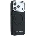 Калъф за iPhone 17 Pro - Ring Stand 360 Saffiano MagSafe (KLHMP18L6PSARSKMK) - Karl Lagerfeld - Черен