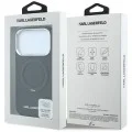 Калъф за iPhone 17 Pro - Ring Stand 360 Saffiano MagSafe (KLHMP18L6PSARSKMK) - Karl Lagerfeld - Черен