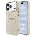 Калъф за iPhone 17 Pro - Saffiano Peony & Ring MagSafe (GUHMP18LPSAMSECE) - Guess - Бежов