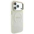 Калъф за iPhone 17 Pro - Saffiano Peony & Ring MagSafe (GUHMP18LPSAMSECE) - Guess - Бежов