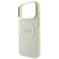 Калъф за iPhone 17 Pro - Saffiano Peony & Ring MagSafe (GUHMP18LPSAMSECE) - Guess - Бежов