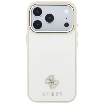 Калъф за телефон за iPhone 18 Pro / iPhone 17 Pro Saffiano Small 4G Classic MagSafe (GUHMP18L6PSA4DME) - Guess - Бежов