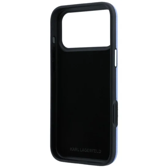 Калъф за iPhone 17 Pro - Smooth Leather Big Resin Signature Logo (KLHCP18L6PFCKSRB) - Karl Lagerfeld - Светло син