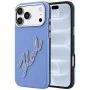 Калъф за телефон за iPhone 18 Pro / iPhone 17 Pro Smooth Leather Big Resin Signature Logo (KLHCP18L6PFCKSRB) - Karl Lagerfeld - Светлосин