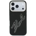 Калъф за iPhone 17 Pro - Smooth Leather Big Resin Signature Logo (KLHCP18L6PFCKSRK) - Karl Lagerfeld - Черен