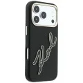 Калъф за iPhone 17 Pro - Smooth Leather Big Resin Signature Logo (KLHCP18L6PFCKSRK) - Karl Lagerfeld - Черен