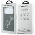 Калъф за iPhone 17 Pro - Smooth Leather Big Resin Signature Logo (KLHCP18L6PFCKSRK) - Karl Lagerfeld - Черен